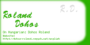 roland dohos business card
